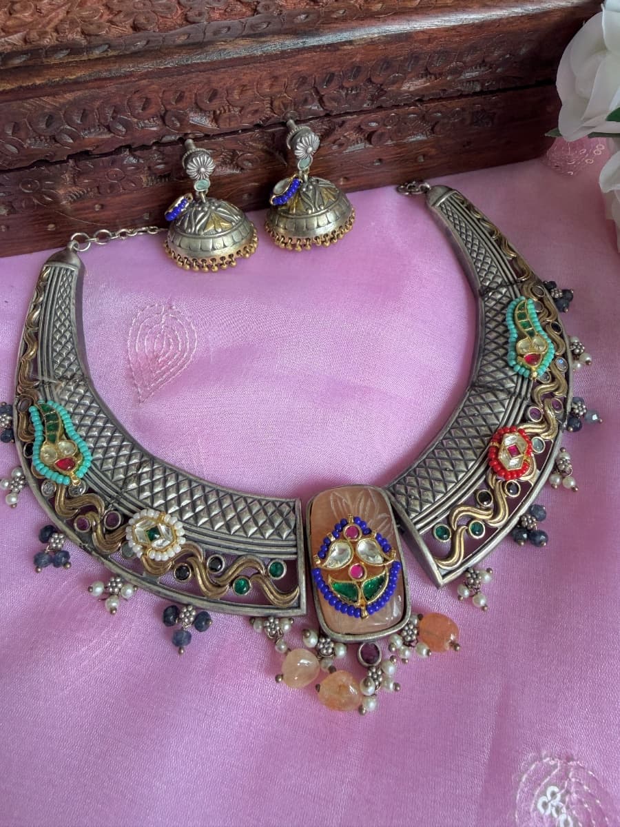 Pachi Kundan Necklace Set-0005