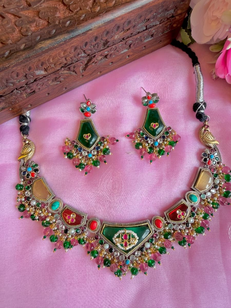 Pachi Kundan Necklace-0002