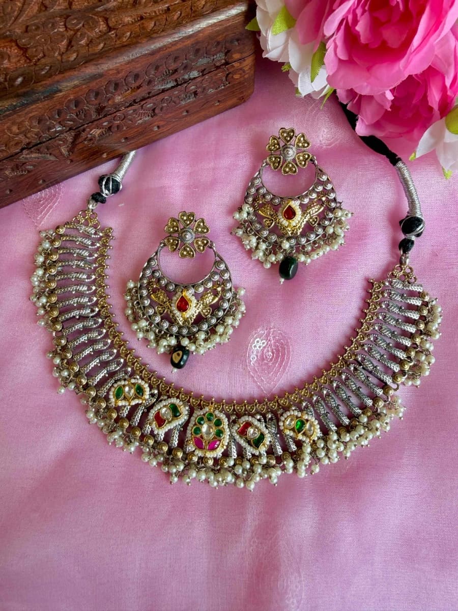 Pachi Kundan Necklace-0017