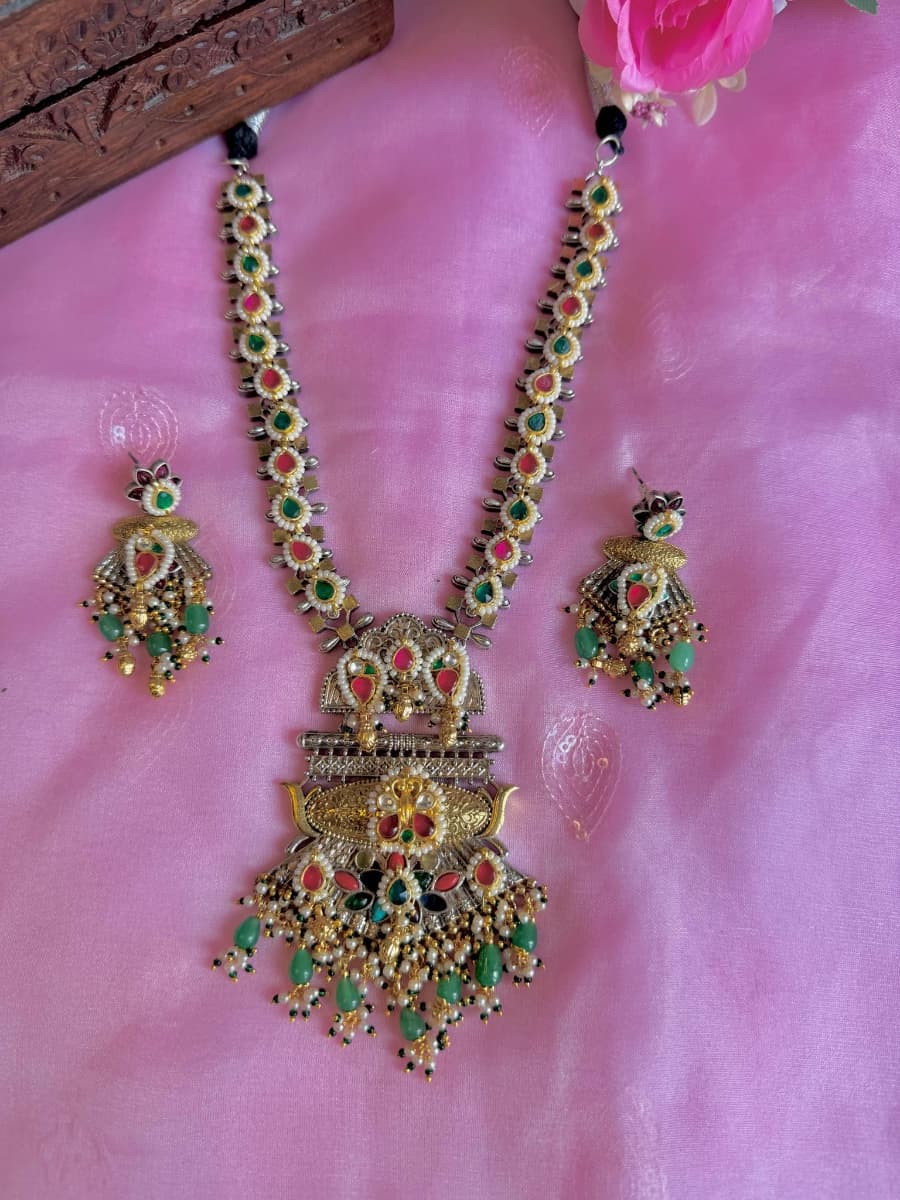 Pachi Kundan Long Necklace-0006
