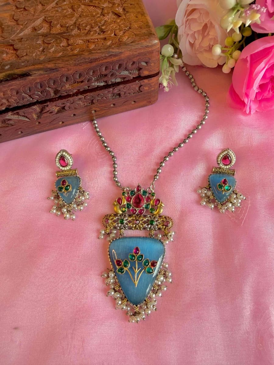 Pachi Kundan Long Set-0007