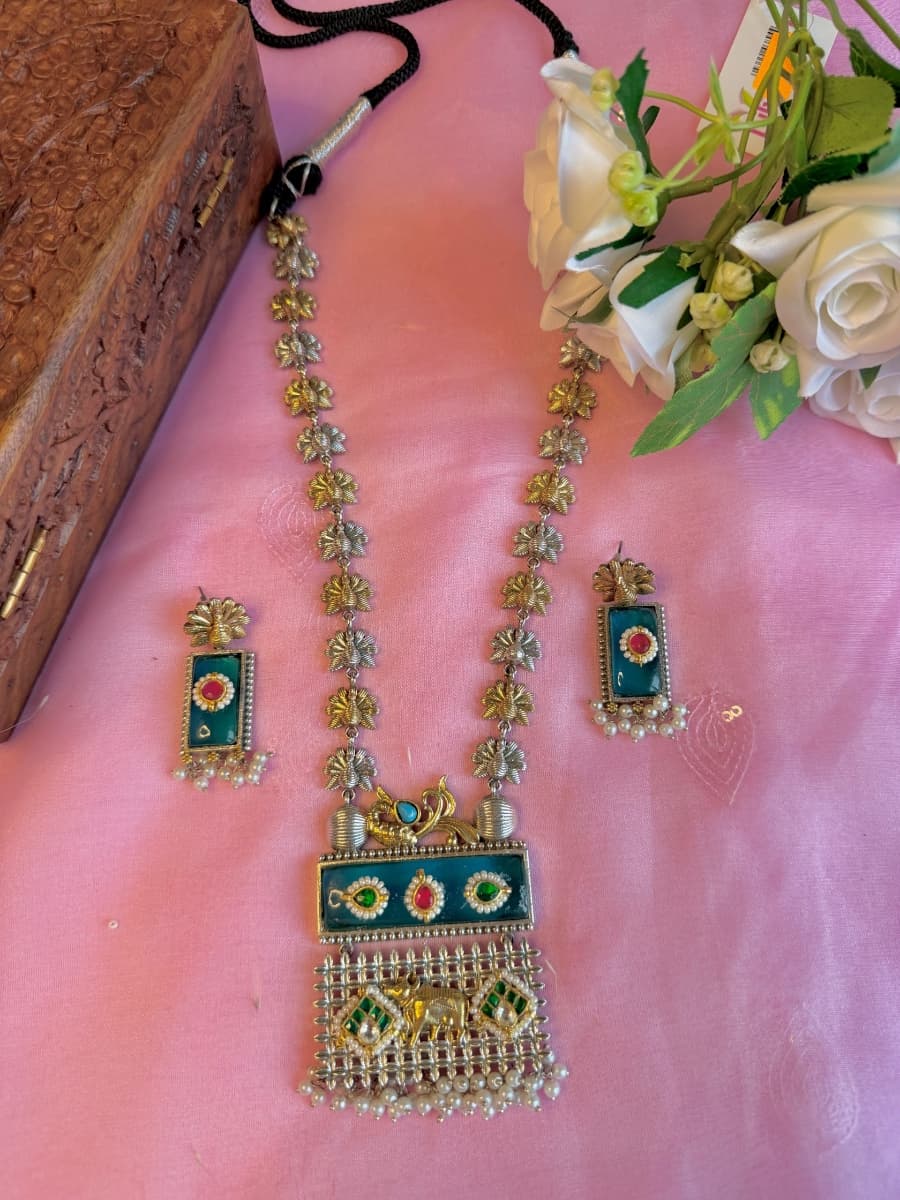 Pachi Kundan Long Set-0005